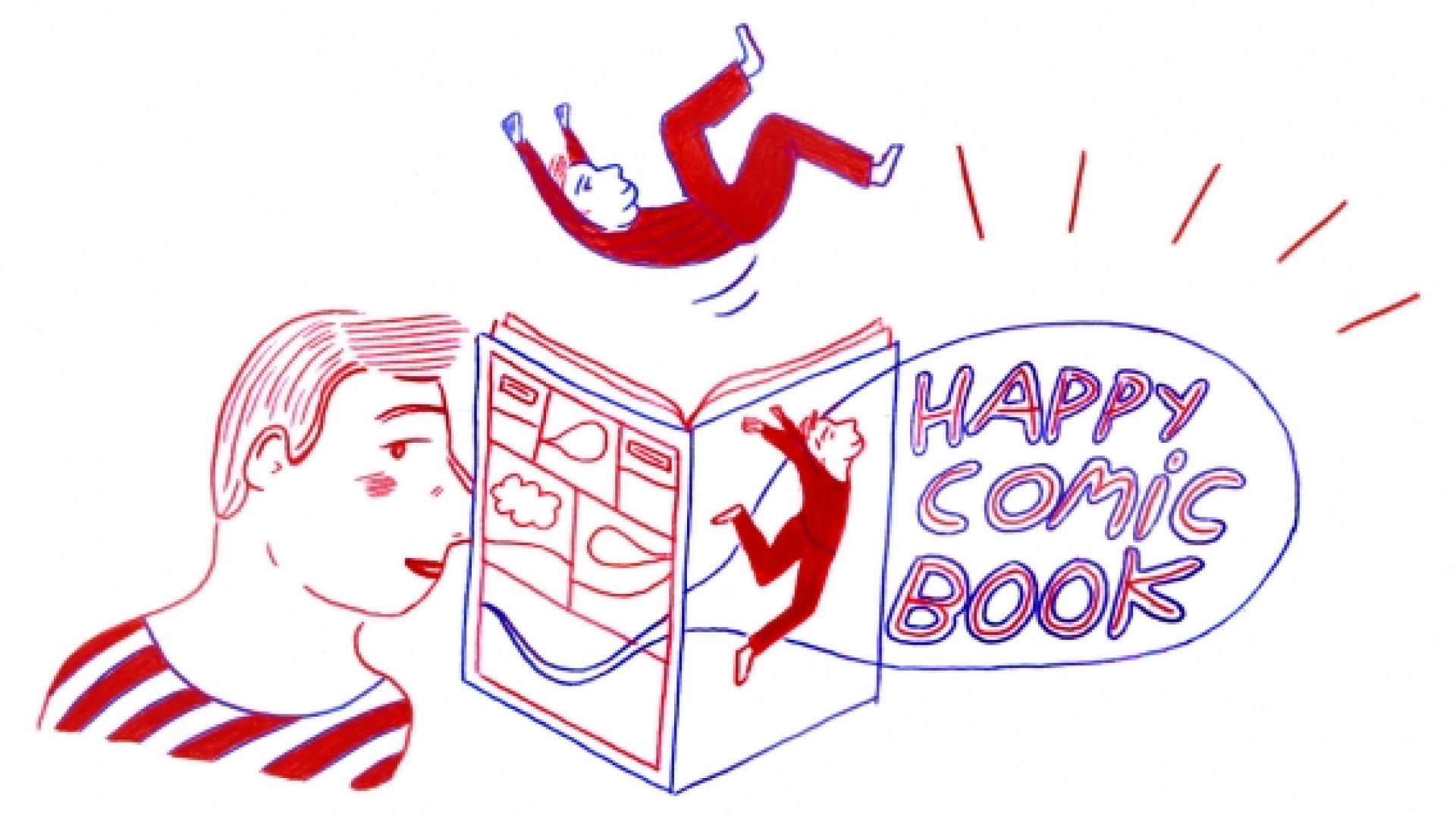 Happy comic book