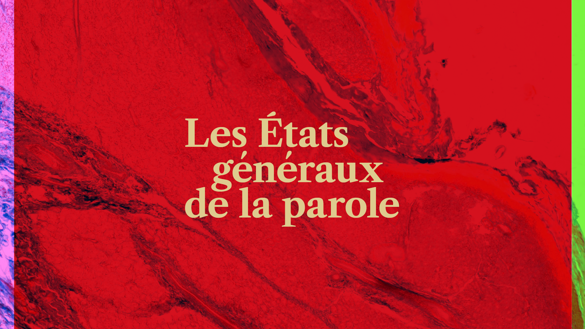 Les États généraux de la parole