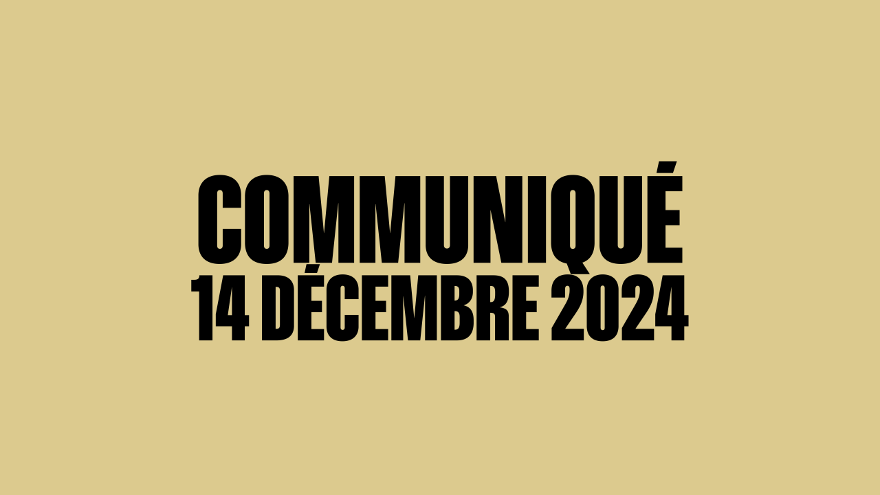 Communiqué • 14 décembre 2024