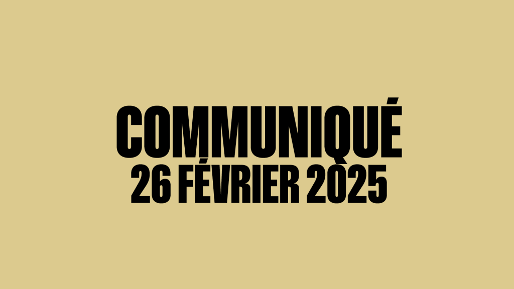 Communiqué • 26 février 2025